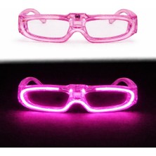 Lowell Home Pembe LED Işıklı Parti Gözlüğü 3 Modlu – Glow &amp; Gece Eğlence Gözlüğü