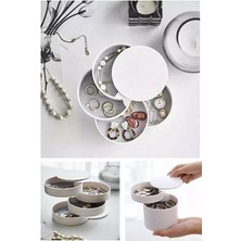Lowell Home Ieg 4 Katlı Dönebilen Silindir Takı ve Makyaj Organizer Kutusu LWLRSY-435RSIEG