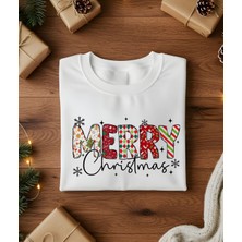Aselinda Merry Christmas Baskılı Kısa Kollu Tişört | Aile Kombin Tişört(Kombin Yapmak Için Ürün Ekleyiniz)