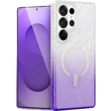 Storozal Newface Samsung Galaxy S24 Ultra Pummel Shiny Magsafe Kapak - Mor