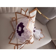 "aksa Store - El Yapımı Saten Kurdele Buketi (Mor & Beyaz) Sonsuz Gül" Gibi.