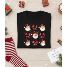 Aselinda Christmas Noel Baba Baskılı Yeni Yıl Tişört-Aile Kombin Tişört(Kombin Yapmak Için Ürün Ekleyiniz)