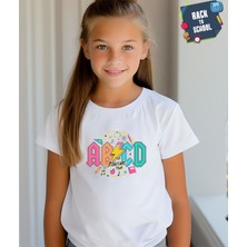 Aselinda Back To School Baskılı Unisex Çocuk Tişört-Okula Dönüş Baskılı Çocuk Tişört