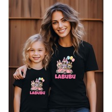 Aselinda Labubu Karakter Baskılı Anne-Kız Kombin Tişört (Kombin Yapmak Için 2 Ürün Ekleyiniz)