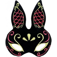 Lowell Home Siyah Kırmızı Gold Tavşan Maskesi