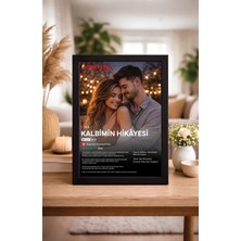 Woisco Kişiye Özel Loveflix Film Çerçeveli - Sevgiliye, Arkadaşa ve Doğum Günü Hediye Netflix Çerçeveli Tasarım Tablo 20X30CM