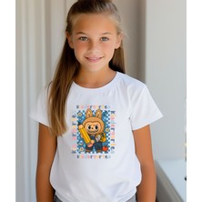 Aselinda Kinder Garten Back To School Baskılı Unisex Çocuk Tişört-Okula Dönüş Baskılı Çocuk Tişört