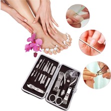 Lowell Home Ieg Çantalı Manikür Pensi Profesyonel ve Manikür Pedikür Seti 13 Parça Tırnak Eti Itici ve C