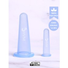 Normadia Silikon Masaj Kupası Çiftli, Vakumlu Yüz Masaj Seti