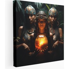 Popcas  Amazon Kadınları Kanvas Tablo Kutsal Orbolar Ev Dekorasyonu Güç