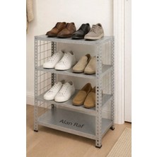 Alanraf Alan Raf 4 Katlı Galvaniz Çelik Ayakkabılık Rafı 31X75X100 cm