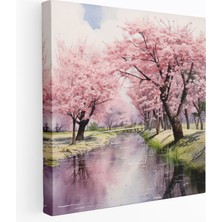 Popcas  Asya Kiraz Çiçeği Kanvas Tablo Sakin Kiraz Çiçekleri