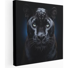 Popcas  Siyah Panter Portre Kanvas Tablo Duvar Sanatı