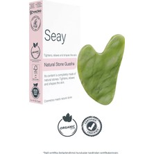 Normadia Doğal Yeşim Taşı Kalp Gua Sha Yüz Masaj Aleti, Sertifikalı ve Sağlıklı