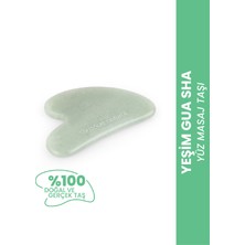 Normadia Doğal Yeşim Gua Sha Yüz Masaj Taşı, Sağlıklı ve Parlak Cilt Için