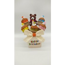 Dalia Viola Örgü Cupcake ve Ayıcık