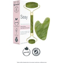 Normadia Doğal Taş Yüz Masaj Aleti Seti, Gua Sha ve Face Roller, Premium Kalite