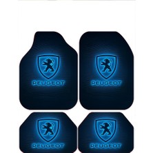 Carmine Carpet Peugeot Sport Mavi Dekoratif Desenli Tüm Modellere Uyumlu Universal Oto Paspas Takımı