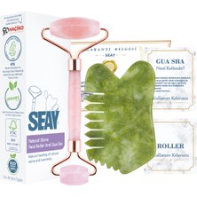 Normadia Pembe Kuvars ve Yeşim Taşlı Masaj Aleti, Doğal ve Sertifikalı Güzellik Ürünü