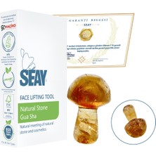 Normadia Sitrin Bereket Taşı Göz Altı ve Kaş Masaj Taşı, Doğal Taş, Sertifikalı