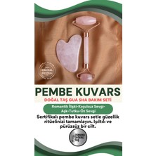 Normadia Pembe Kuvars Roller ve Gua Sha Yüz ve Vücut Masaj Seti