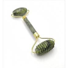 Normadia Yeşim Taşı Jade Roler Çift Yüz Masaj Aleti, Tırtıklı ve Düz Uçlar