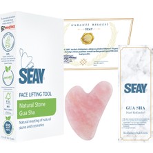 Normadia Mini Pembe Kuvars Kalp Taş Gua Sha Masaj Aleti, Doğal ve Sertifikalı