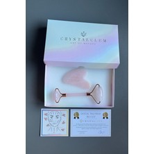 Normadia Pembe Kuvars Doğal Taş Gua Sha ve Roller Masaj Seti