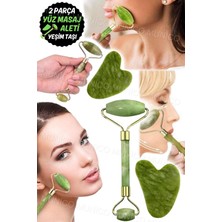 Normadia Doğal Kristal Taş Yüz Masaj Rulosu Çift Kafa, Güzellik ve Bakım Için