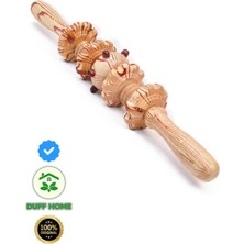 Normadia Türk Sihirli Ahşap Masaj Merdanesi, 5 Tekerlekli, Uzak Doğu Tarzı