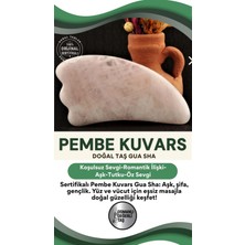 Normadia Doğal Pembe Kuvars Gua Sha Kaz Ayağı Yüz ve Vücut Masaj Aleti