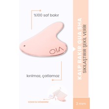 Normadia %100 Doğal Bakır Gua Sha Kalp Model, Yüz, Boyun ve Dekolte Için