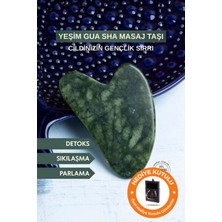 Normadia Sertifikalı Yeşim Gua Sha Masaj Taşı – Yüz ve Vücut Için Doğal Masaj Aracı