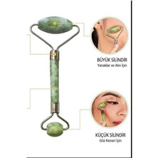 Normadia Iki Parçalı Cilt Masaj Seti: Kuvars ve Yeşim Taşı Rollerler, Guasha Tool