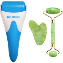 Normadia Yeşim Face Roller ve Gua Sha Seti ile Yüz Soğutma Masajı
