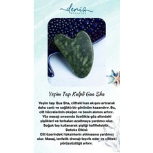 Normadia Doğal Yeşim Taşı Gua Sha Yüz Masaj Taşı Kalp Şekli