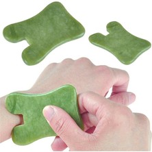 Normadia Yeşim Taşı Gua Sha Masaj Aleti, Yüz ve Cilt Bakımı Için Doğal Taş