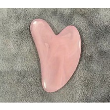 Normadia Kalp Şeklinde Pembe Reçine Arı Mumuyla Gua Sha Masaj Seti