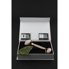 Normadia Pembe Kuvars ve Yeşim Masaj Taşı Seti, Kaz Ayağı Tasarım, Rahatlatıcı Bakım