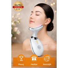 Normadia LED Işıklı Yüz ve Boyun Masaj Aleti, Cilt Sıkılaştırıcı ve Gençleştirici