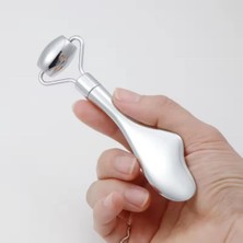 Normadia Metal Cilt Sıkılaştırıcı Yüz Masaj Rulosu, Gua Sha Face Yoga Model 4