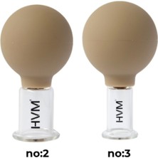 Normadia Silikon Vakumlu Cam Masaj Kupası Seti, 2'li No:2 ve No:3
