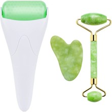 Normadia Yüz Bakım Rulo Seti, Gua Sha ve Ice Roller ile Ferahlatıcı Masaj