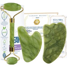 Normadia Doğal Taş Yüz Masaj Seti, Face Roller ve Guasha Takımı