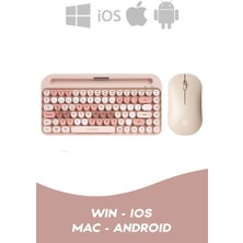 HP Combo 2.4g+Bt1+Bt2 Mac Wın Ios Çoklu Cihaz Bağlantılı Kablosuz Bluetooth Türkçe Q Klavye Mouse Seti