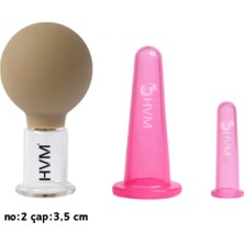 Normadia Vakumlu Cam ve Silikon Masaj Kupası Seti, 3'lü Rahatlatıcı Masaj Seti