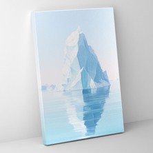 Popcas  Yansıyan Buzdağı Kanvas Tablo - Duvar Dekorasyonu ve Sanatı Için Uygun