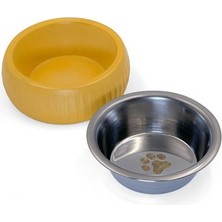 Lowell Home Mikopet Organik Seramik Mama Kabı Sarı