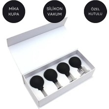 Normadia Silikon Yüz Masaj Kupası 4'lü Set, Vakumlu, Siyah, Cilt Canlandırıcı