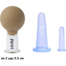 Normadia Vakumlu Cam ve Silikon Masaj Kupası Seti – 3'lü Rahatlatıcı Masaj Seti